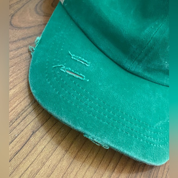 Green Ponytail Hat - Picture 2 of 5